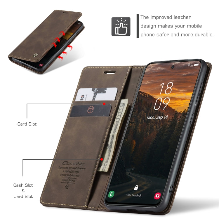 For Samsung Galaxy S24 FE 5G CaseMe 013 Multifunctional Horizontal Flip Leather Phone Case