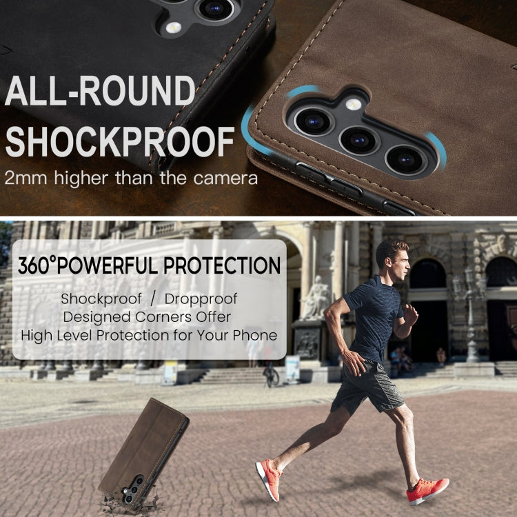 For Samsung Galaxy S24 FE 5G CaseMe 013 Multifunctional Horizontal Flip Leather Phone Case