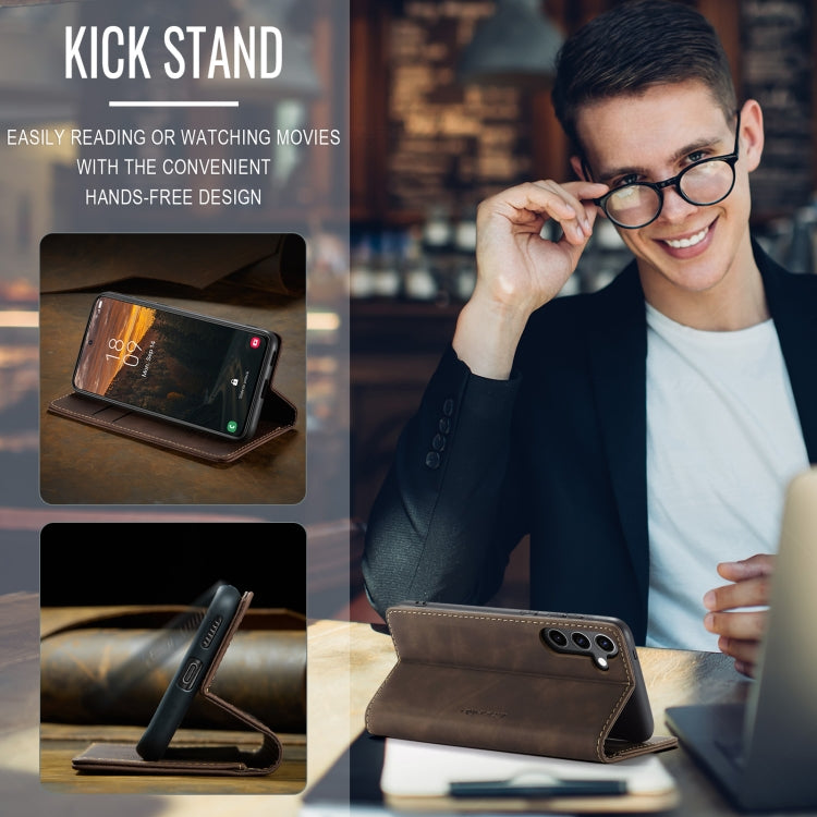 For Samsung Galaxy S24 FE 5G CaseMe 013 Multifunctional Horizontal Flip Leather Phone Case