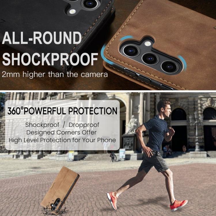 For Samsung Galaxy S24 FE 5G CaseMe 013 Multifunctional Horizontal Flip Leather Phone Case