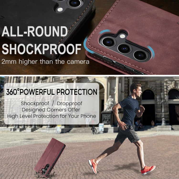 For Samsung Galaxy S24 FE 5G CaseMe 013 Multifunctional Horizontal Flip Leather Phone Case