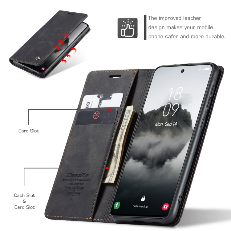For Samsung Galaxy S24 FE 5G CaseMe 013 Multifunctional Horizontal Flip Leather Phone Case