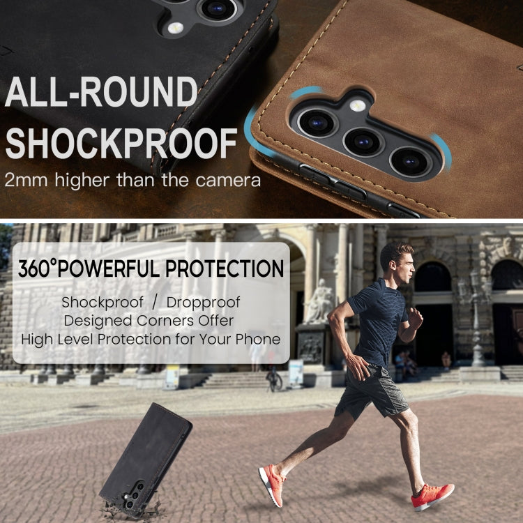 For Samsung Galaxy S24 FE 5G CaseMe 013 Multifunctional Horizontal Flip Leather Phone Case