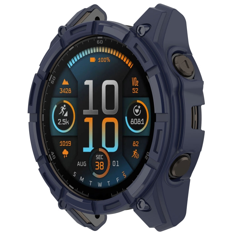 For Garmin Fenix 8 AMOLED 43mm Armor Hollow TPU Half Coverage Watch Protective Case