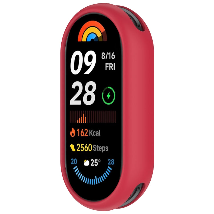 For Xiaomi Mi Band 8 Glossy Surface Silicone Watch Protective Case