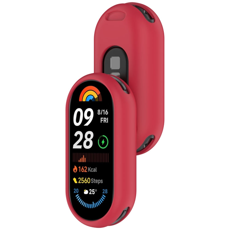 For Xiaomi Mi Band 8 Glossy Surface Silicone Watch Protective Case