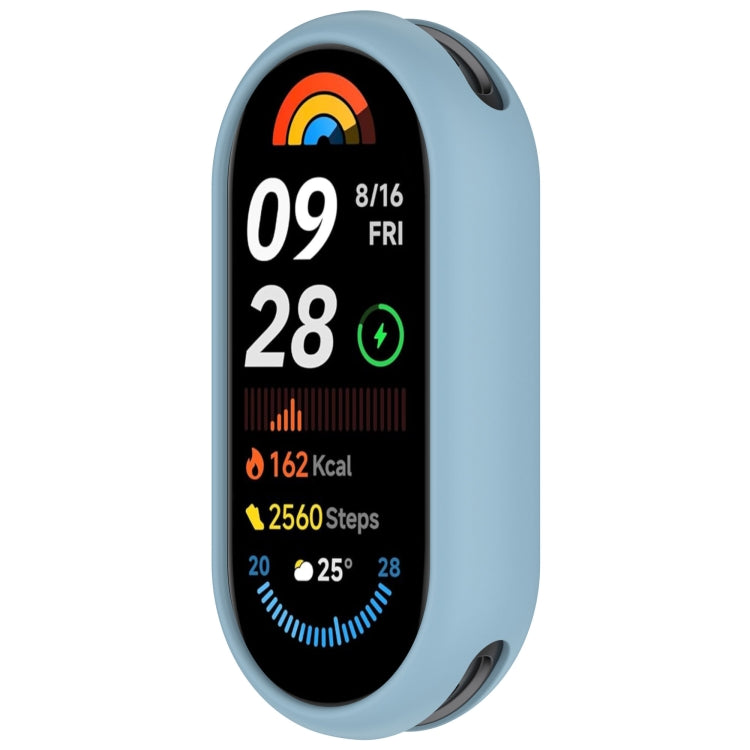 For Xiaomi Mi Band 8 Glossy Surface Silicone Watch Protective Case