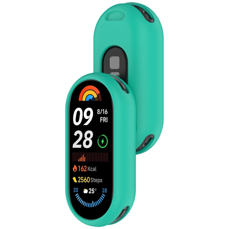 For Xiaomi Mi Band 8 Glossy Surface Silicone Watch Protective Case