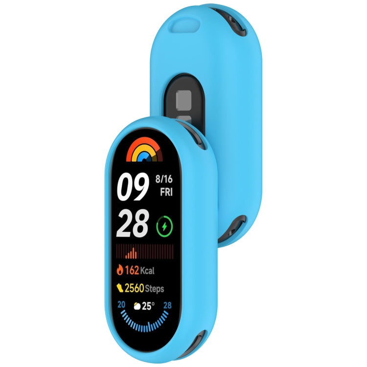 For Xiaomi Mi Band 8 Glossy Surface Silicone Watch Protective Case