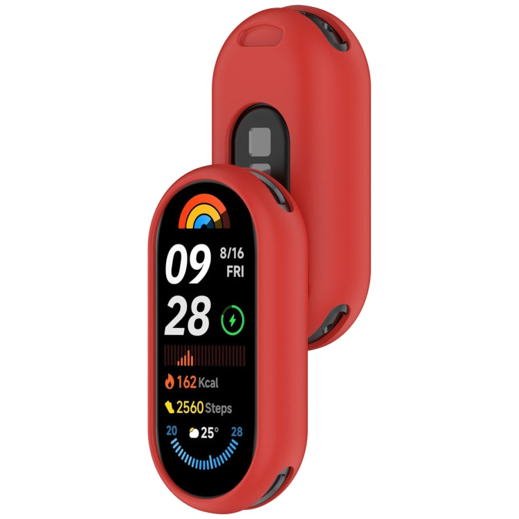 For Xiaomi Mi Band 8 Glossy Surface Silicone Watch Protective Case