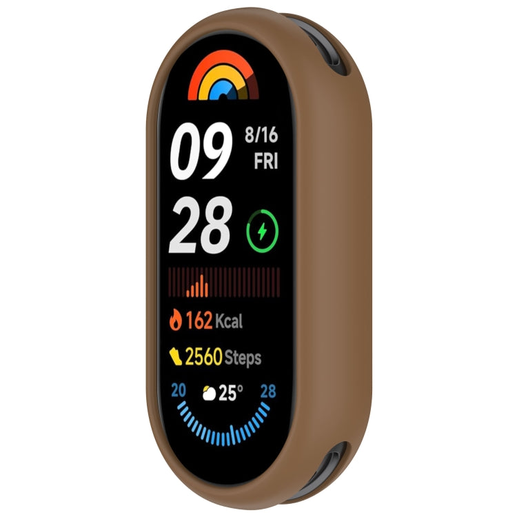 For Xiaomi Mi Band 8 Glossy Surface Silicone Watch Protective Case