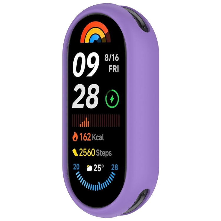 For Xiaomi Smart Band 9 Glossy Surface Silicone Watch Protective Case