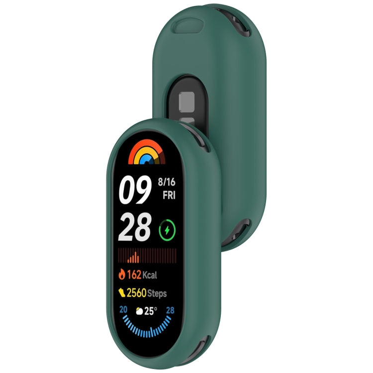 For Xiaomi Smart Band 9 Glossy Surface Silicone Watch Protective Case