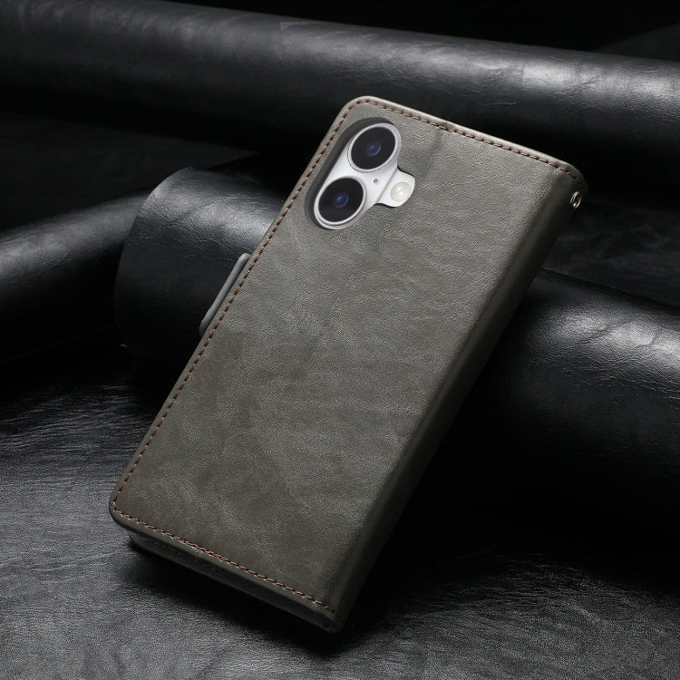 For iPhone 16 CaseNeo Splicing Dual Magnetic Buckle Leather Phone Case