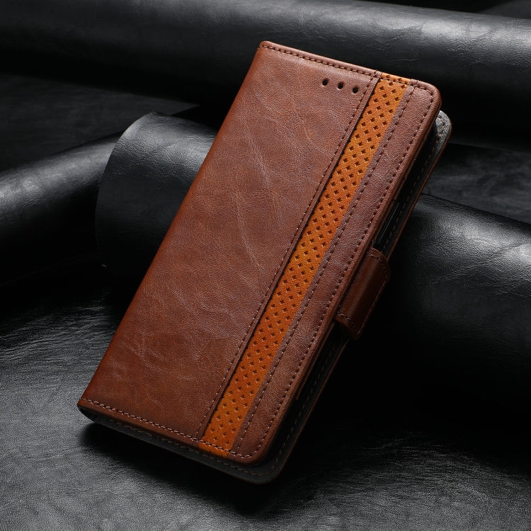 For iPhone 16 Plus CaseNeo Splicing Dual Magnetic Buckle Leather Phone Case