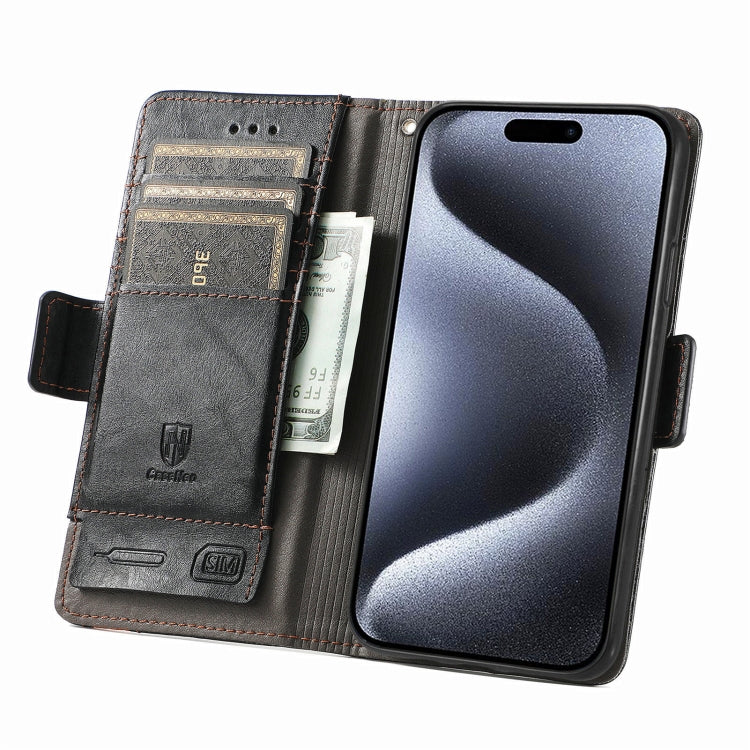 For iPhone 16 Pro CaseNeo Splicing Dual Magnetic Buckle Leather Phone Case