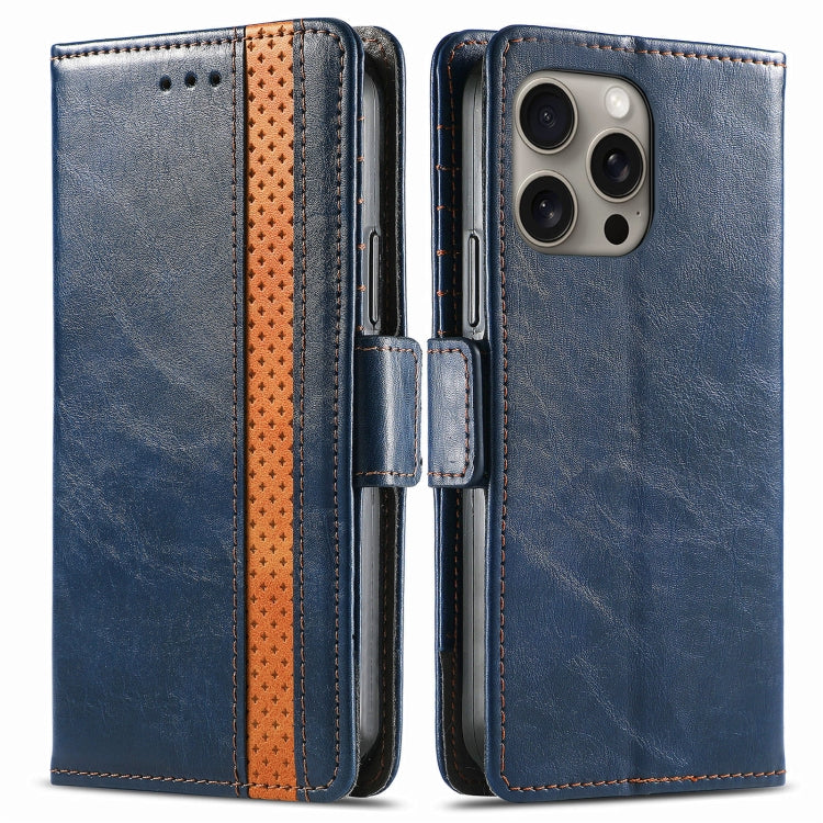 For iPhone 16 Pro CaseNeo Splicing Dual Magnetic Buckle Leather Phone Case