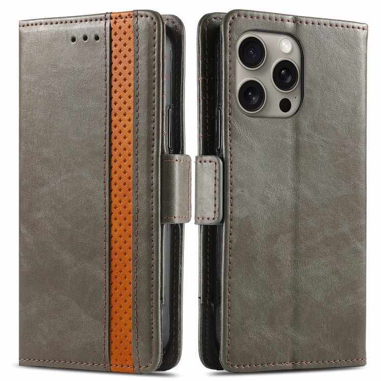 For iPhone 16 Pro CaseNeo Splicing Dual Magnetic Buckle Leather Phone Case