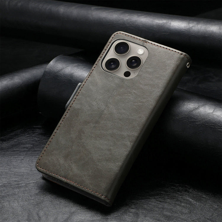 For iPhone 16 Pro CaseNeo Splicing Dual Magnetic Buckle Leather Phone Case