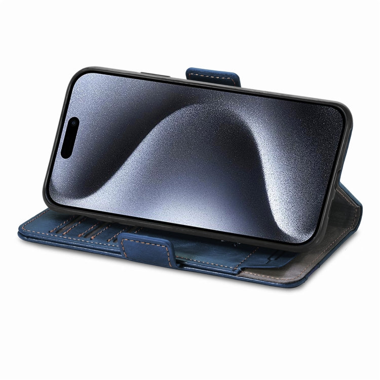 For iPhone 16 Pro Max CaseNeo Splicing Dual Magnetic Buckle Leather Phone Case