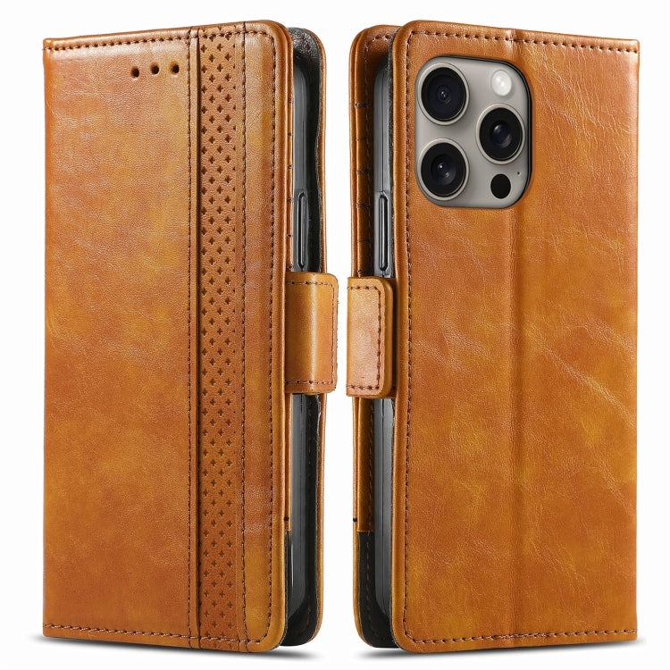 For iPhone 16 Pro Max CaseNeo Splicing Dual Magnetic Buckle Leather Phone Case