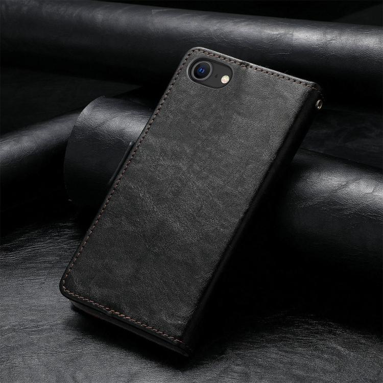 For iPhone 17e / 16e CaseNeo Splicing Dual Magnetic Buckle Leather Phone Case