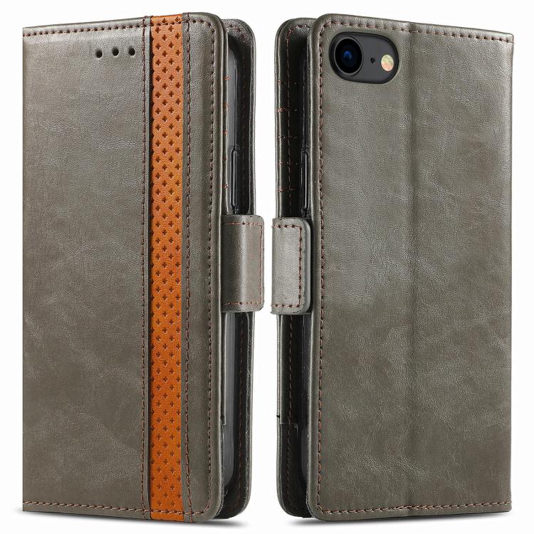 For iPhone 17e / 16e CaseNeo Splicing Dual Magnetic Buckle Leather Phone Case