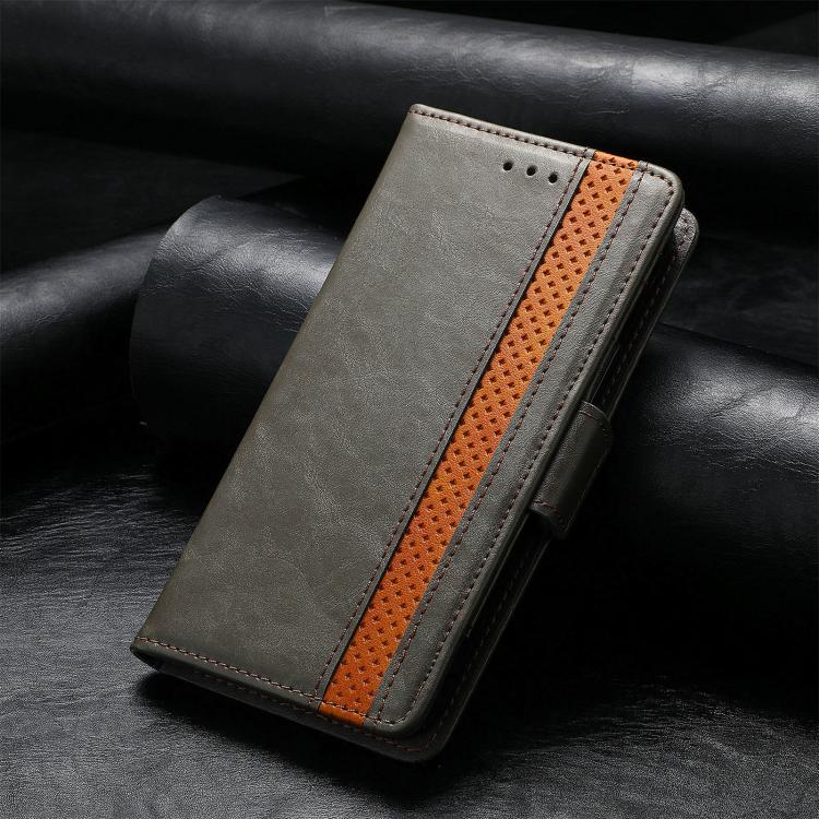 For iPhone 17e / 16e CaseNeo Splicing Dual Magnetic Buckle Leather Phone Case