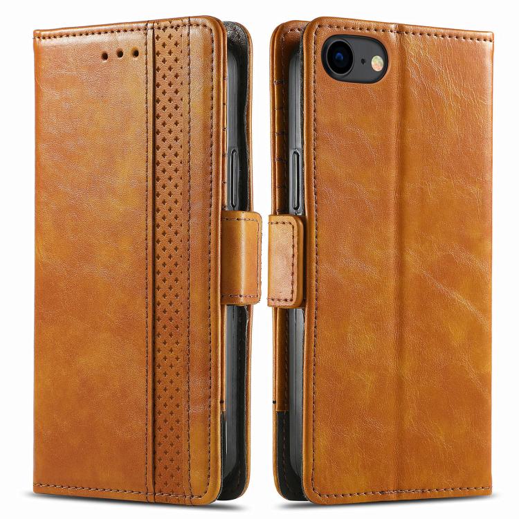 For iPhone 17e / 16e CaseNeo Splicing Dual Magnetic Buckle Leather Phone Case