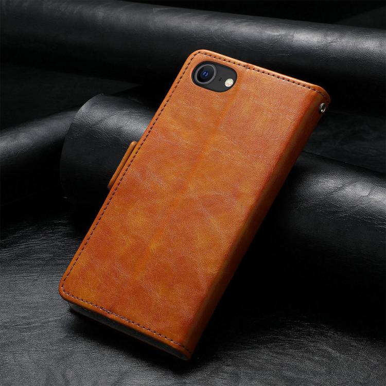 For iPhone 17e / 16e CaseNeo Splicing Dual Magnetic Buckle Leather Phone Case