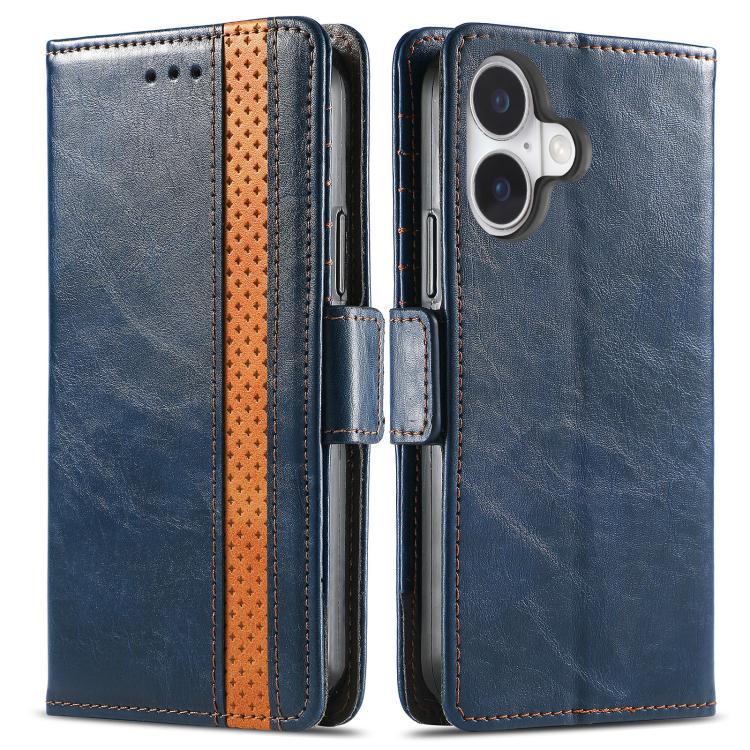 For iPhone 17 CaseNeo Splicing Dual Magnetic Buckle Leather Phone Case