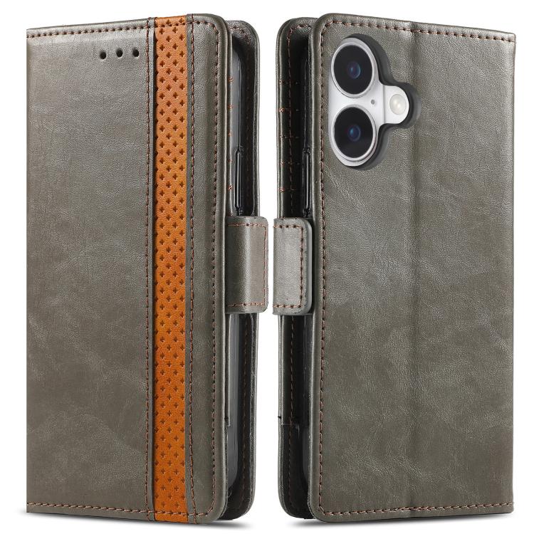 For iPhone 17 CaseNeo Splicing Dual Magnetic Buckle Leather Phone Case