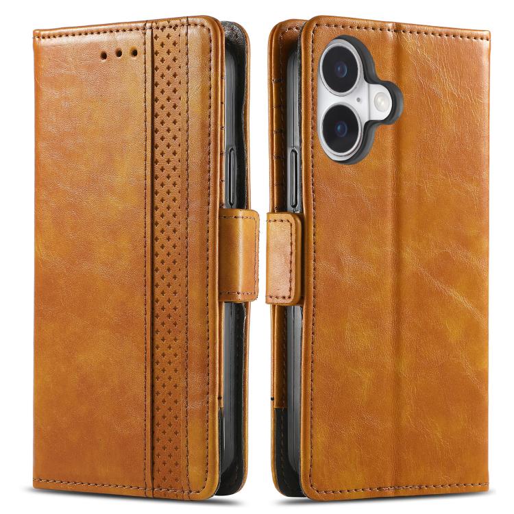 For iPhone 17 CaseNeo Splicing Dual Magnetic Buckle Leather Phone Case