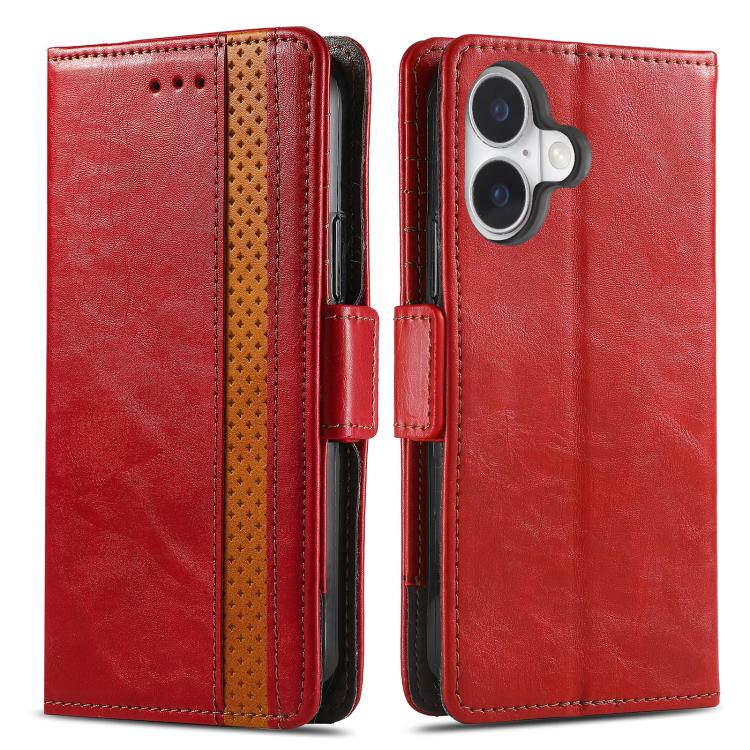 For iPhone 17 CaseNeo Splicing Dual Magnetic Buckle Leather Phone Case