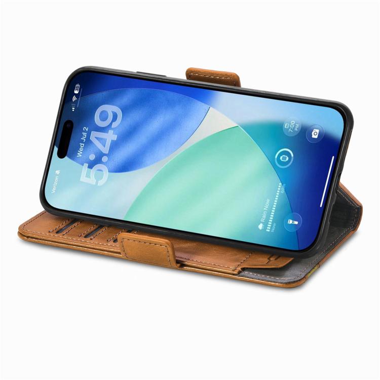 For iPhone Air CaseNeo Splicing Dual Magnetic Buckle Leather Phone Case