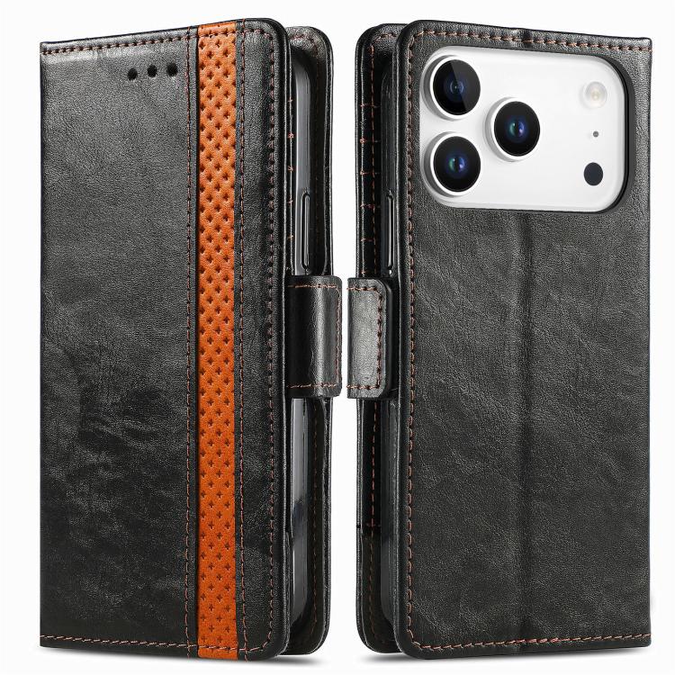 For iPhone 17 Pro CaseNeo Splicing Dual Magnetic Buckle Leather Phone Case