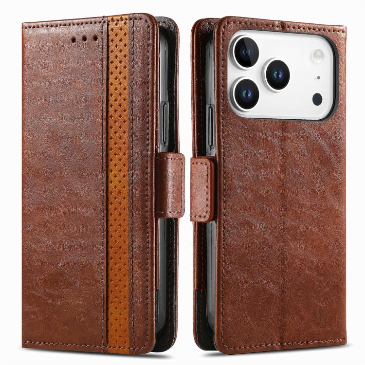 For iPhone 17 Pro CaseNeo Splicing Dual Magnetic Buckle Leather Phone Case