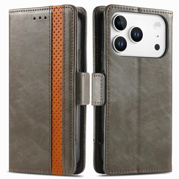 For iPhone 17 Pro CaseNeo Splicing Dual Magnetic Buckle Leather Phone Case