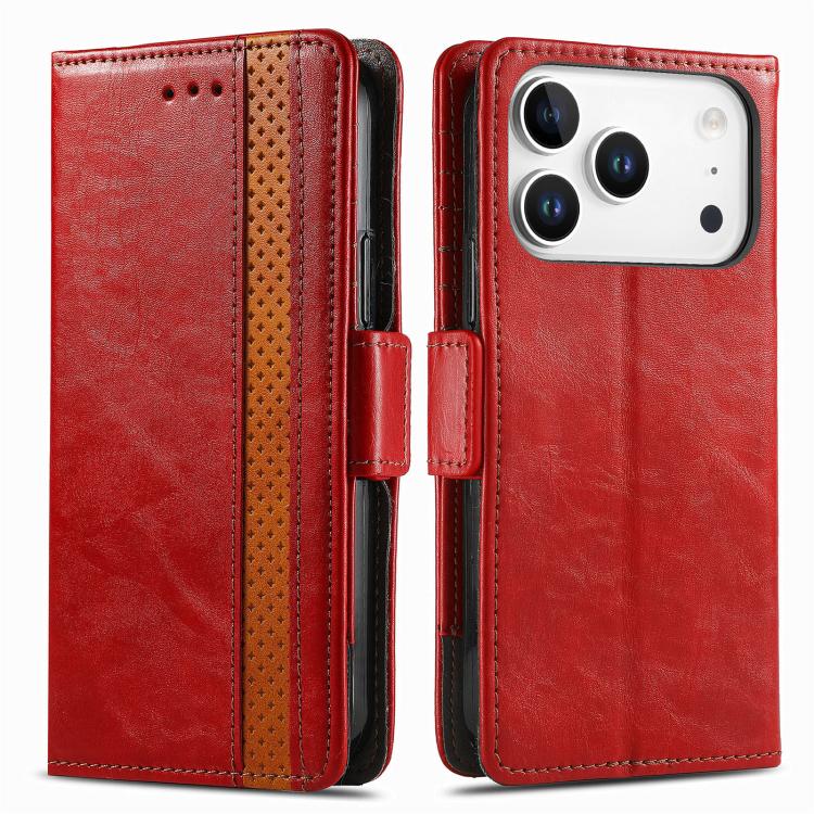 For iPhone 17 Pro Max CaseNeo Splicing Dual Magnetic Buckle Leather Phone Case