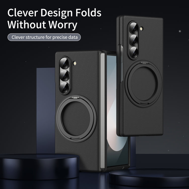 For Galaxy Z Fold5 5G Thunderbolt 360 Rotating Holder Shockproof Phone Case