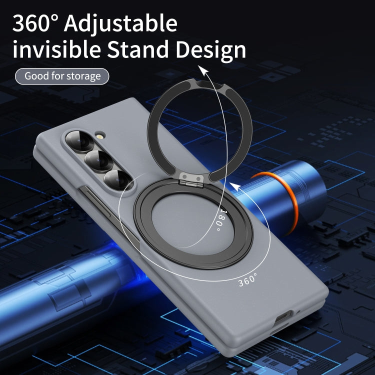 For Galaxy Z Fold5 5G Thunderbolt 360 Rotating Holder Shockproof Phone Case