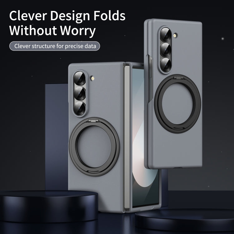 For Galaxy Z Fold5 5G Thunderbolt 360 Rotating Holder Shockproof Phone Case
