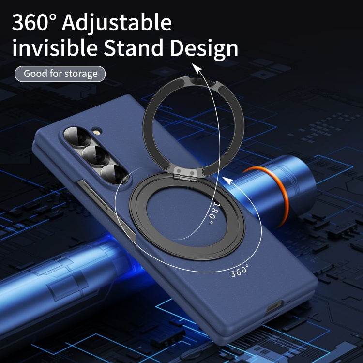 For Galaxy Z Fold5 5G Thunderbolt 360 Rotating Holder Shockproof Phone Case