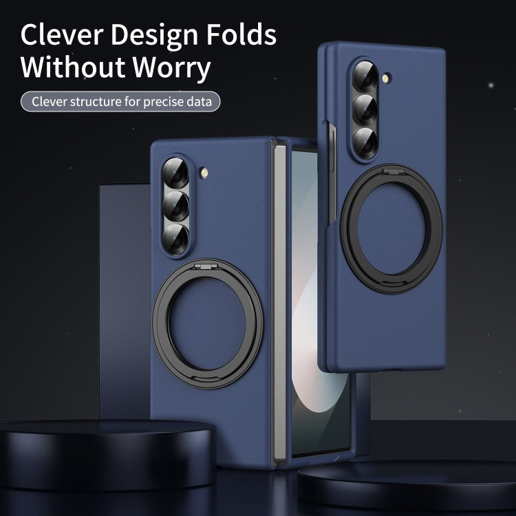 For Galaxy Z Fold5 5G Thunderbolt 360 Rotating Holder Shockproof Phone Case