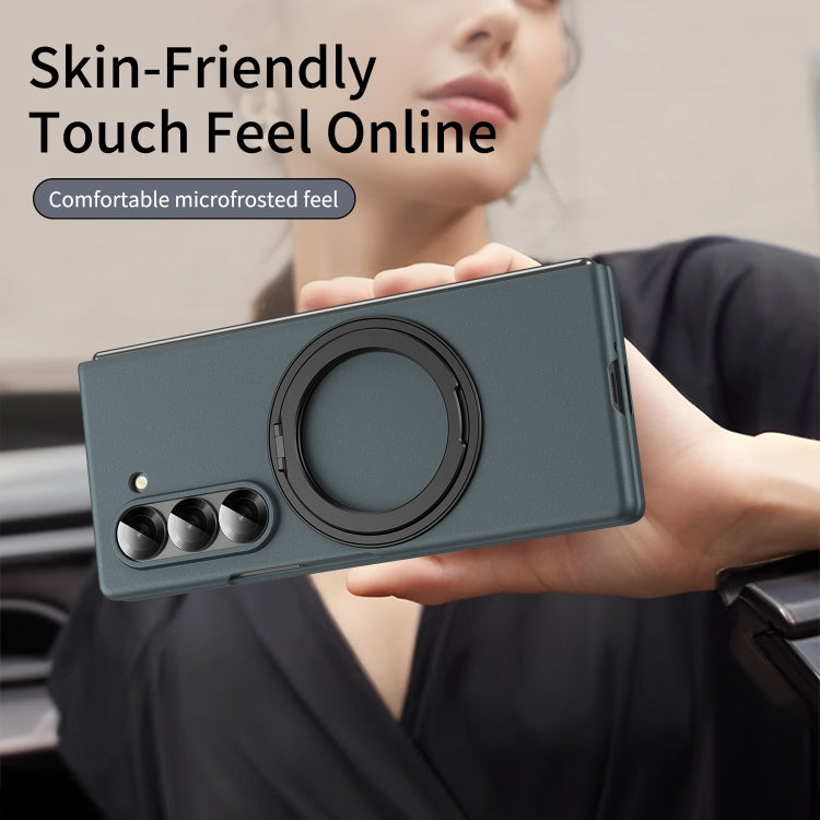 For Galaxy Z Fold5 5G Thunderbolt 360 Rotating Holder Shockproof Phone Case