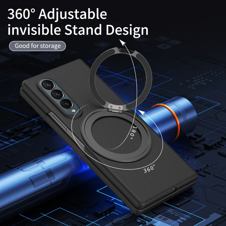 For Galaxy Z Fold4 Thunderbolt 360 Rotating Holder Shockproof Phone Case