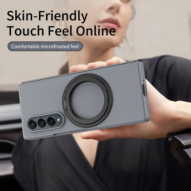 For Galaxy Z Fold4 Thunderbolt 360 Rotating Holder Shockproof Phone Case