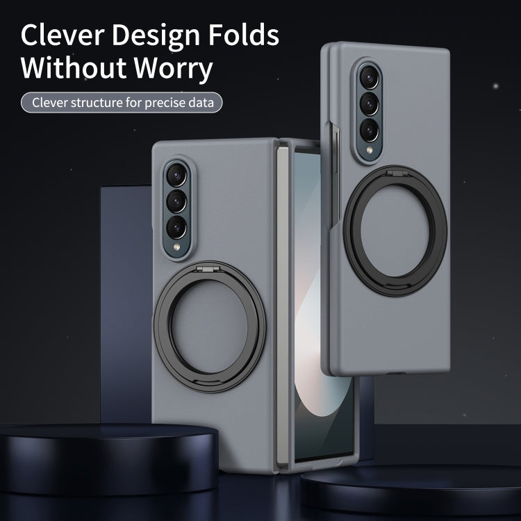 For Galaxy Z Fold4 Thunderbolt 360 Rotating Holder Shockproof Phone Case