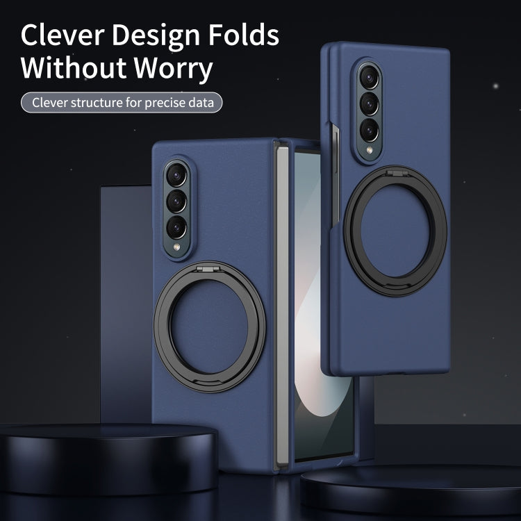 For Galaxy Z Fold4 Thunderbolt 360 Rotating Holder Shockproof Phone Case