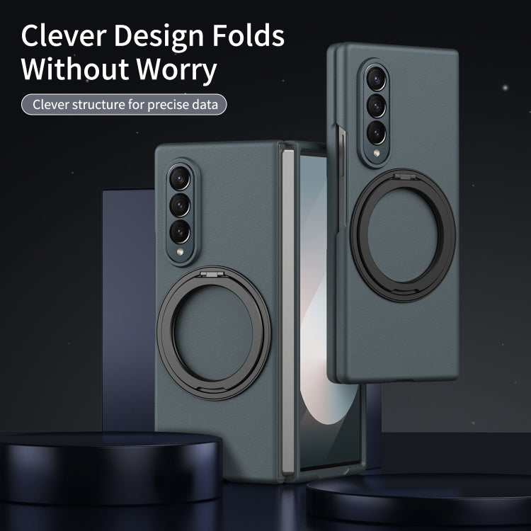 For Galaxy Z Fold4 Thunderbolt 360 Rotating Holder Shockproof Phone Case
